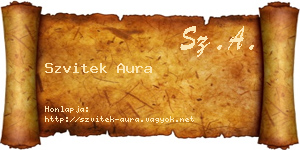 Szvitek Aura névjegykártya